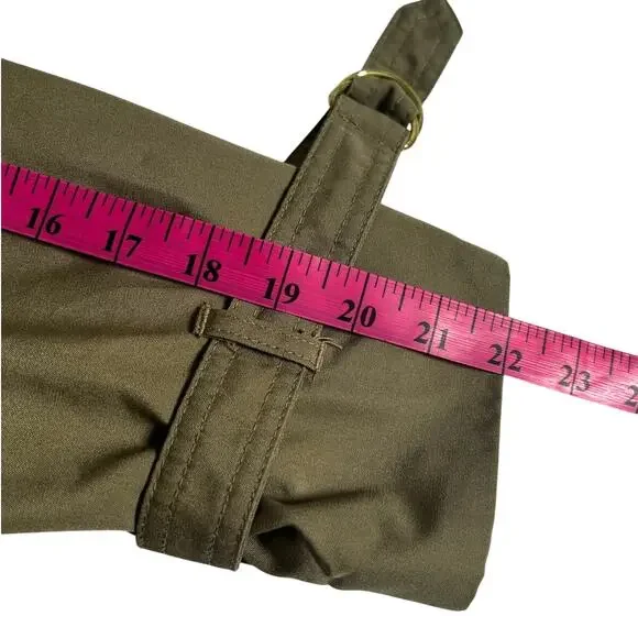 Vintage Misty Harbor Fur Lined Cropped Trench Coat Size 8 - Picture 13 of 13